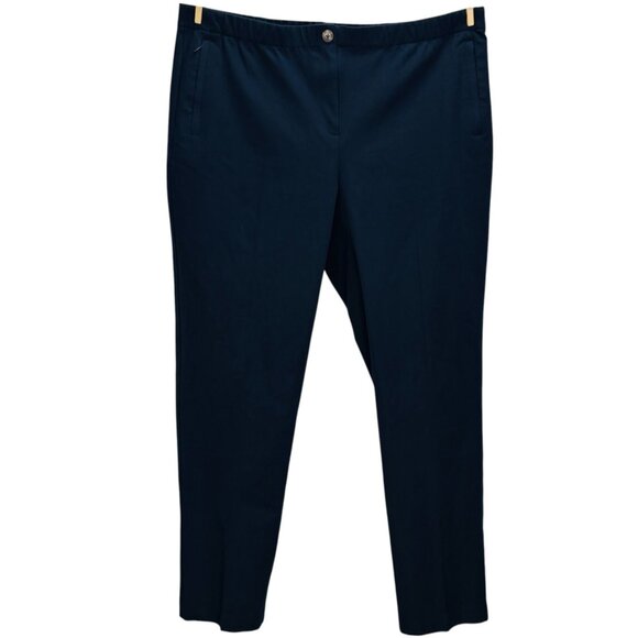 J JIll Womens Cotton Stretch Slim Leg Pants Ankle Navy Blue Size 18 Tall - Picture 2 of 13